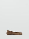 Ballerines en cuir avec nœud