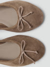 Ballerines en cuir avec nœud